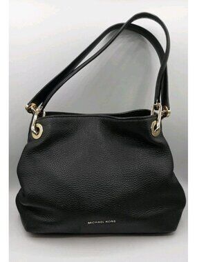Michael Kors Raven Pebbled Leather Medium Women's Tote Bag Black Shoulder Bag